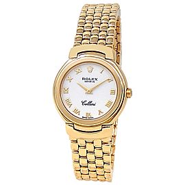 Rolex Cellini 18k Yellow Gold Quartz White Ladies Watch 6621