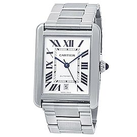 Cartier Tank Solo XL Stainless Steel Automatic Silver Men's Watch W5200028