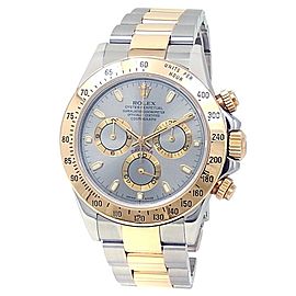 Rolex Daytona 18k Yellow Gold Stainless Steel Oyster Grey Men's Watch