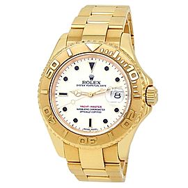 Rolex Yacht-Master 18k Yellow Gold Oyster Automatic White Men's Watch