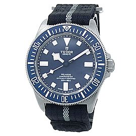 Tudor Pelagos FXD Titanium Blue Fabric Auto Blue Men's Watch M25707B/21-0001