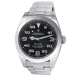 Rolex Air-King Stainless Steel Oyster Automatic Black Men's Watch