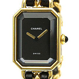 CHANEL Premiere Gold plated Leather Quartz Ladies Watch H0001 LXGoodsLE-423