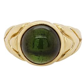 Bulgari Green Tourmaline 18 Karat Gold Ring