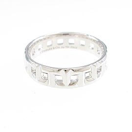 TIFFANY & Co 18K white Gold T true Wide Ring LXGYMK-889