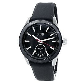 Oris Artix GT Day Date Stainless Steel Rubber Black Men's Watch 01 735 7662 4424