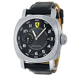 Panerai Ferrari Scuderia Stainless Steel Leather Auto Black Men's Watch FER00002