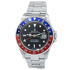 Rolex GMT-Master II Pepsi Stainless Steel Oyster Auto Black Men's Watch 16710