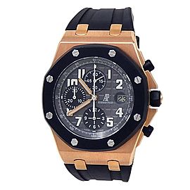 Audemars Piguet Royal Oak Rose Gold Auto Black Men's Watch