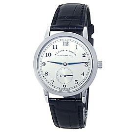 A.Lange & Sohne 1815 Platinum Black Leather Manual Silver Men's Watch