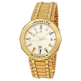 Corum Admiral's Cup 18k Yellow Gold Quartz White Men's Watch