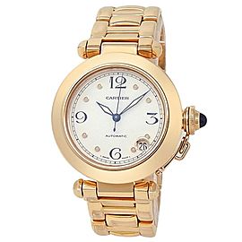 Cartier Pasha 18k Yellow Gold Automatic White Men's Watch