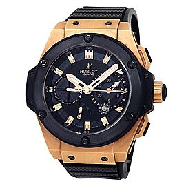 Hublot King Power Split Second 18k Rose Gold Black Men's Watch