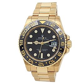 Rolex GMT-Master II 18k Yellow Gold Oyster Automatic Black Men's Watch