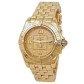 Breitling Cockpit Lady 18k Yellow Gold Quartz Champagne Ladies Watch