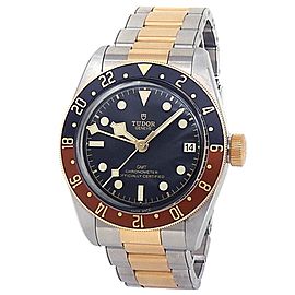 Tudor Black Bay GMT Root Beer 18k Gold Steel Auto Black Mens Watch M79833MN-0001