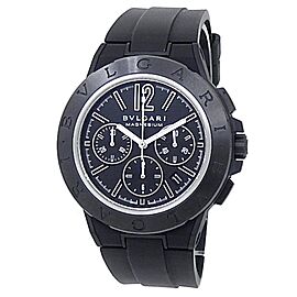 Bvlgari Diagono Chronograph Magnesium Black Rubber Auto Black Men's Watch