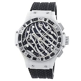 Hublot Big Bang White Ceramic Rubber Auto Zebra Watch