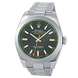 Rolex Milgauss Stainless Steel Oyster Automatic Green Men's Watch