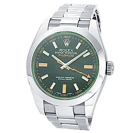 Rolex Milgauss Stainless Steel Oyster Automatic Green Men's Watch