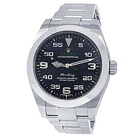 Rolex Air-King Stainless Steel Oyster Automatic Black Men's Watch