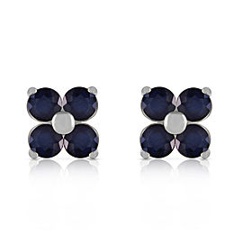 1.15 CTW 14K Solid White Gold Good To Be True Sapphire Earrings