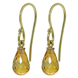 2.7 CTW 14K Solid Gold Effortless Citrine Earrings