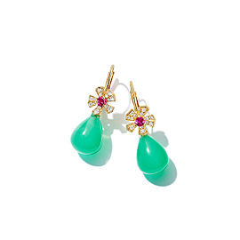 Wonderland Teardrop Chrysoprase Earrings