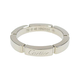 Cartier 18K White Gold Maillon Panther Ring Size 3.5