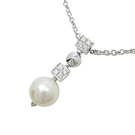 Bulgari 750 White Gold Lucia Necklace