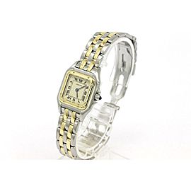 Cartier Panthere 18K Gold Steel Quartz Womens Watch