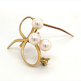 Mikimoto Estate Akoya Pearl Brooch Pin