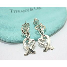 TIFFANY & Co Sterling Silver Loving Heart Earrings LXGoods-243