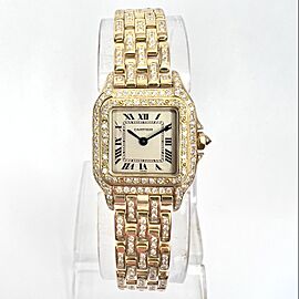 CARTIER PANTHERE 22mm 18K Yellow Gold Diamond Watch