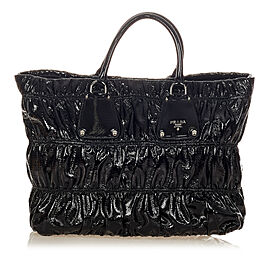 Prada Vernice Gaufre Tote Bag