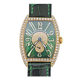 Franck Muller Casablanca Cintree Curvex Gold Diamond Watch 7502 S6D CD