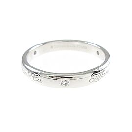 TIFFANY & Co Notes Lucida 950 Platinum Diamond US6.0 Ring LXGKM-369