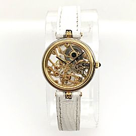 GÉRALD GENTA 26mm 18K Yellow Gold SKELETON Watch 