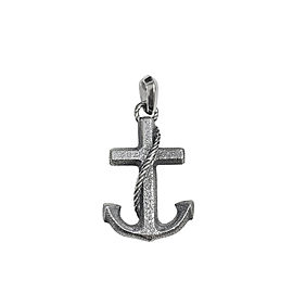 David Yurman Sterling Silver Anchor Pendant Charm