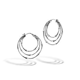 John Hardy Bamboo Small Orbital Hoop Bamboo Earrings