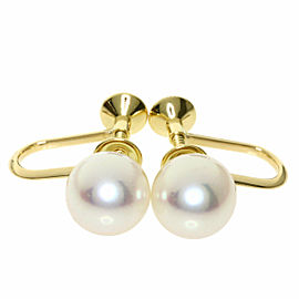 MIKIMOTO 18k Yellow Gold Akoya Pearl Earring LXGQJ-585