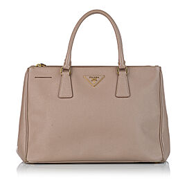 Prada Saffiano Lux Galleria Double Zip Satchel