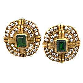 Kieselstein Cord Tourmaline and Diamond Ear Clips