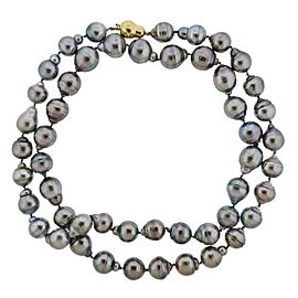 Gold Baroque Tahitian Pearl Necklace