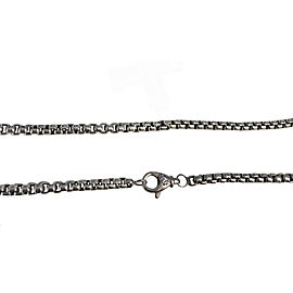 David Yurman Silver 24" Box Chain 3.5mm