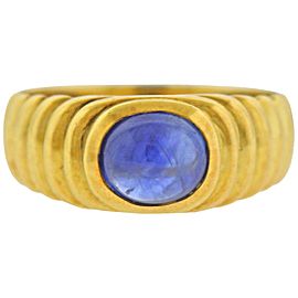 Leo Pizzo Sapphire Cabochon Gold Ring