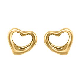 Tiffany & Co. 18k Gold Elsa Peretti Open Heart Earrings