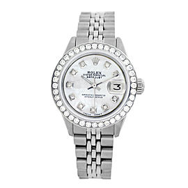 Rolex Datejust 6917 Stainless Steel & White Mother of Pearl Diamond Dial 26mm Womens Watch