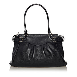 Ferragamo Gancini Leather Shoulder Bag