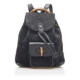 Gucci Bamboo Suede Backpack